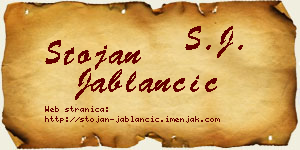 Stojan Jablančić vizit kartica